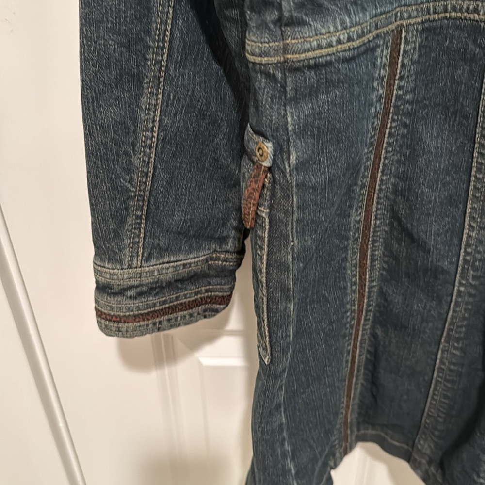 Motto Denim 3/4 Length Duster Style Jacket Size XS NWT - Picture 11 of 12